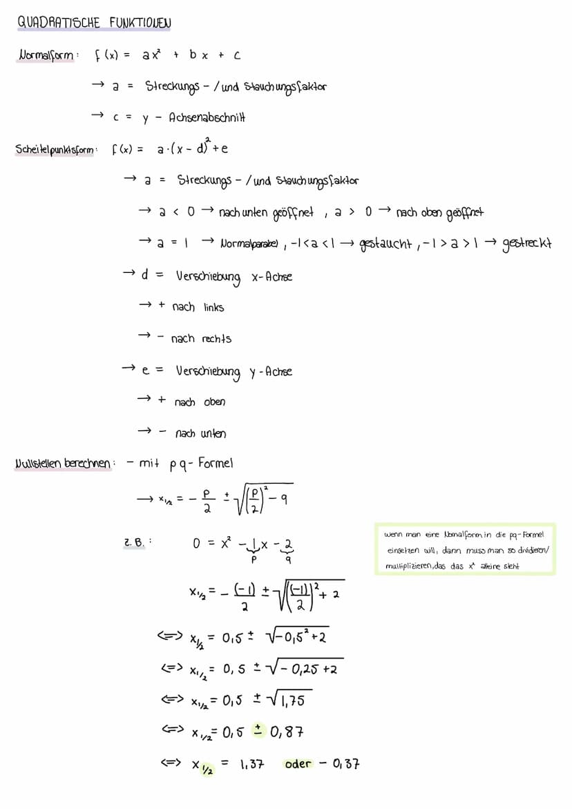 analysis
LINEARE FUNKTIONEN
→ f(x) = m⋅ x + n
→ m= Steigung
→n = y - Achsen
Nullstellen berechnen :
m berechnen: z.B.:
n berechnen: z. B.:
n