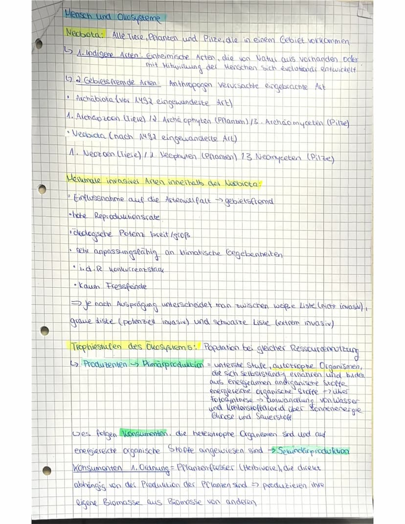 Abiturvost
itung Biologie LK -Oholog.e
Definition:
Das Ollosystem ist ein vielfältiges Beziehungsgeflüge aus Biotop and
der darin befindlich