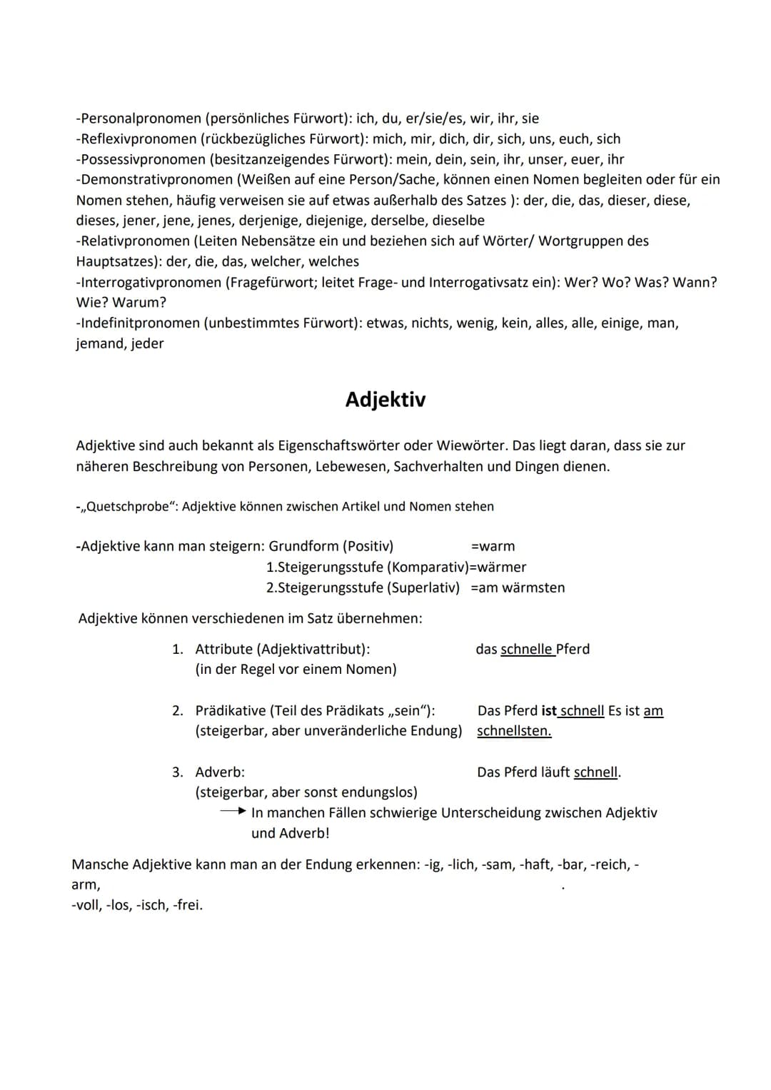 Kostenlose A1 Deutsch-Test Übungen und Adjektive Steigern
