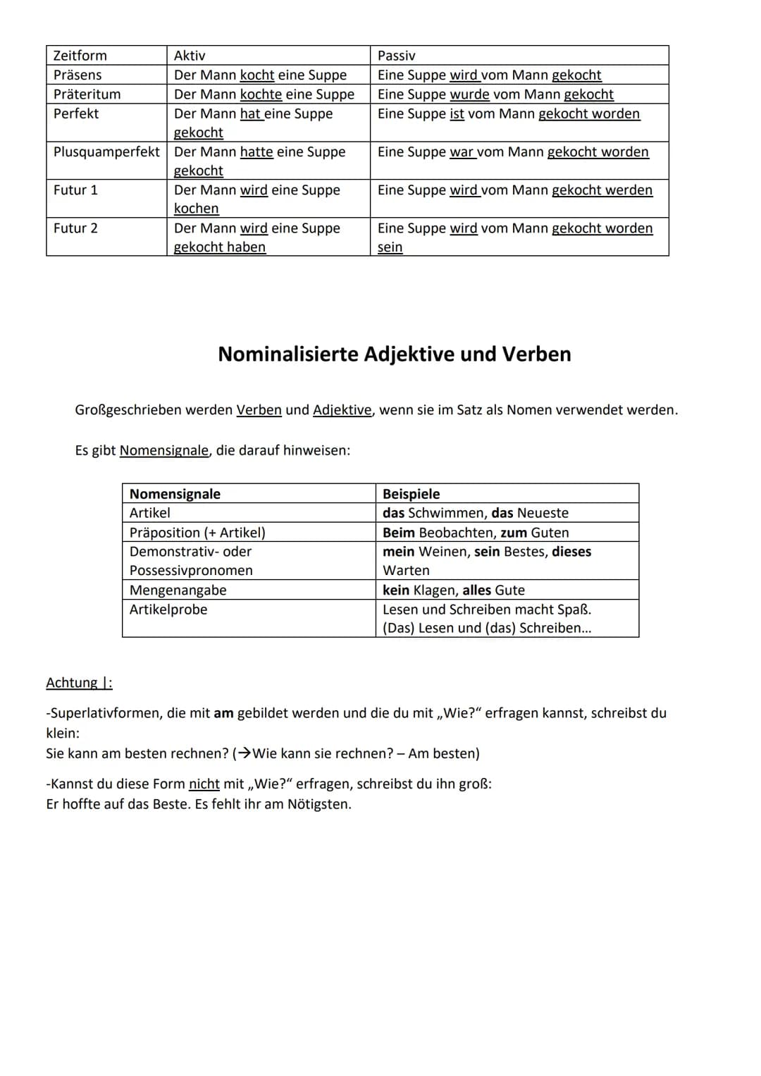 Kostenlose A1 Deutsch-Test Übungen und Adjektive Steigern