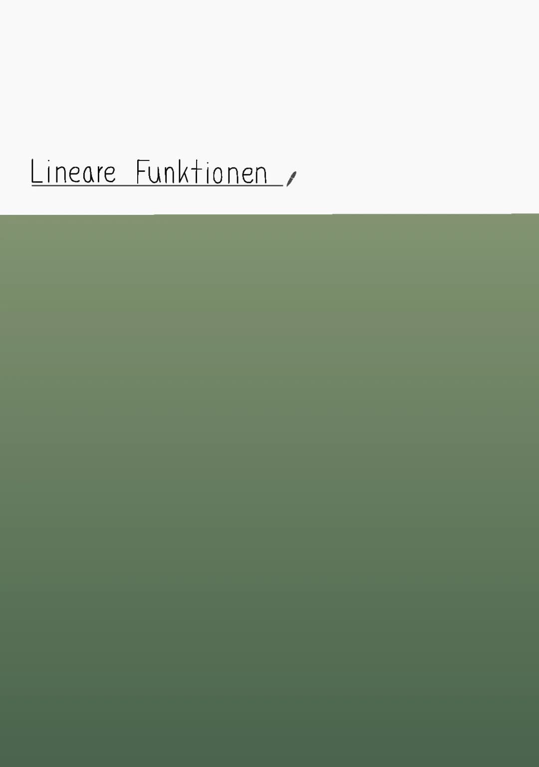 Lineare Funktionen