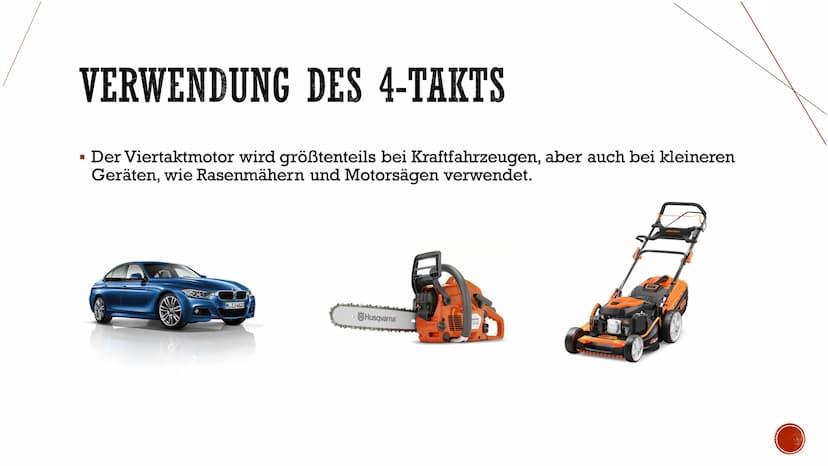4-TAKT DIESELMOTOR
1. Taft
E
3. Taft
TIT
2. Taft
4. Taft
A
Engine
CEN 1.
2. Verdichtungstakt: Der sich nach oben bewegende Kolben, verdichte