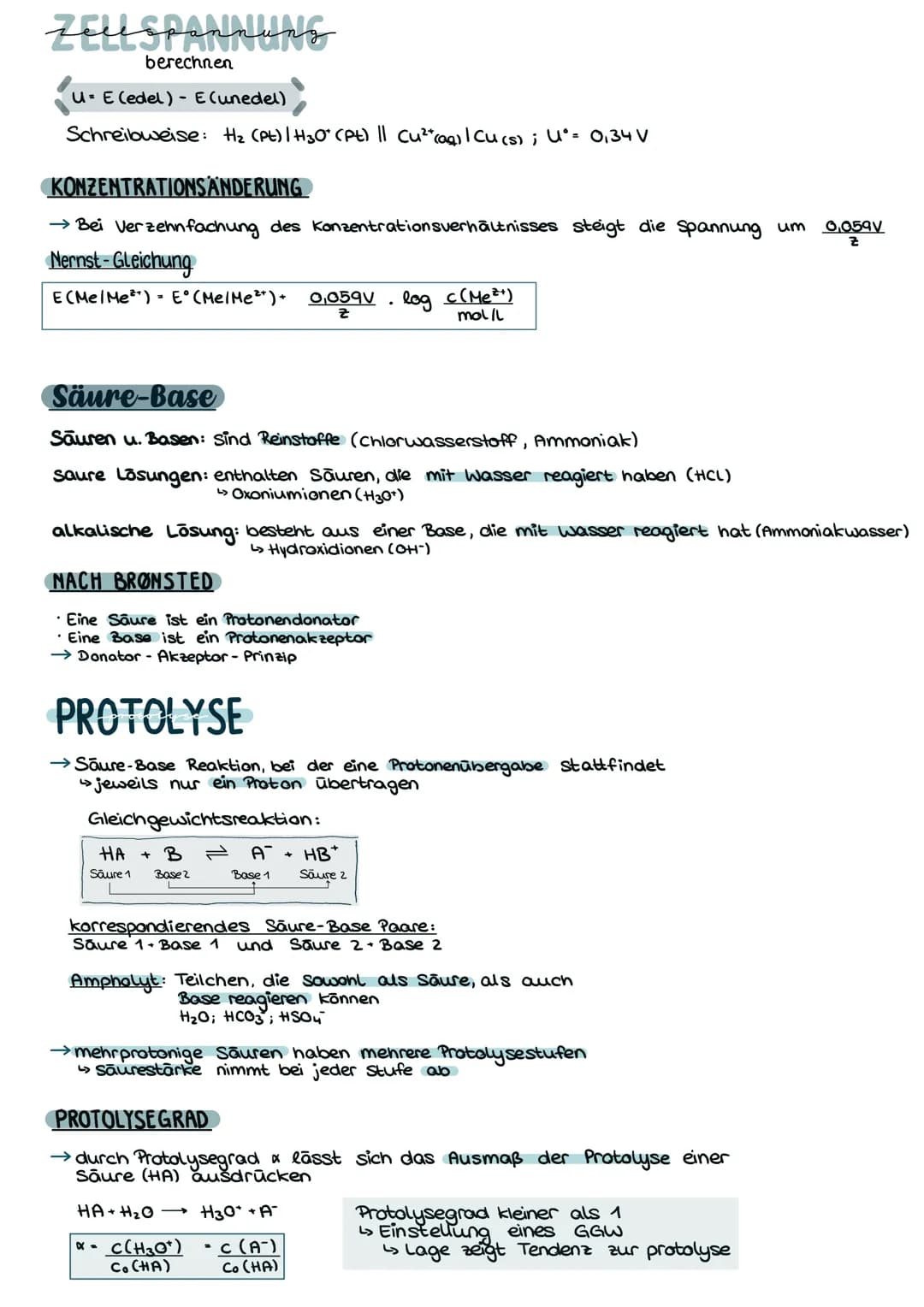 Vorabi Klausuramme
Elektrochemie
Oxidationszahlen
I. Elemente
Atome elementarer Stoffe 0
II. Verbindungen
Wasserstoff+I
Sauerstoff→-I
>Summe
