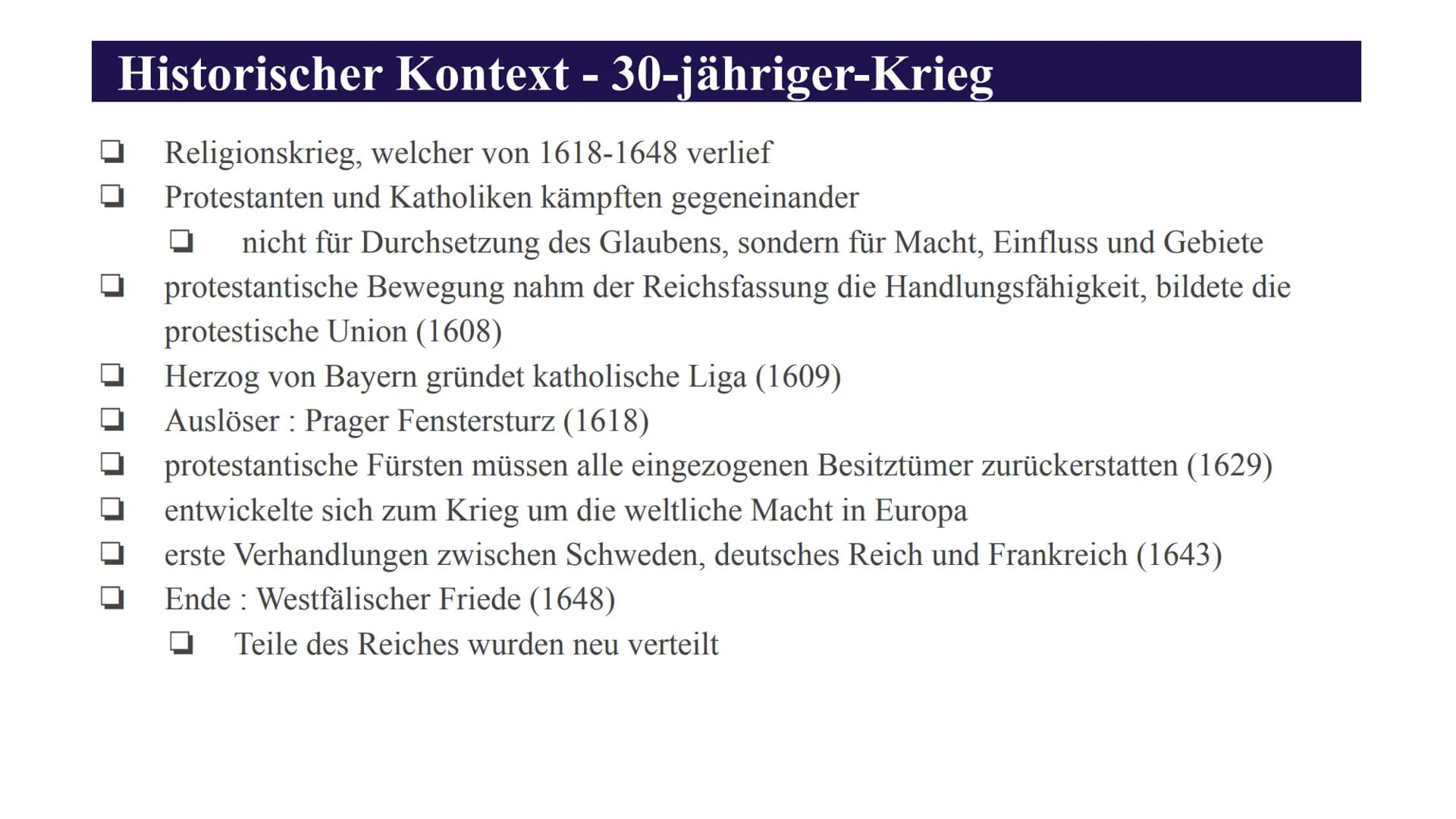 Thomas Hobbes Inhalt
0
Vita
Hobbes zur Philosophie
historischer Kontext
zeitliche Umstände
30-jähriger Krieg
Bürgerkrieg
Hobbes Menschenbild