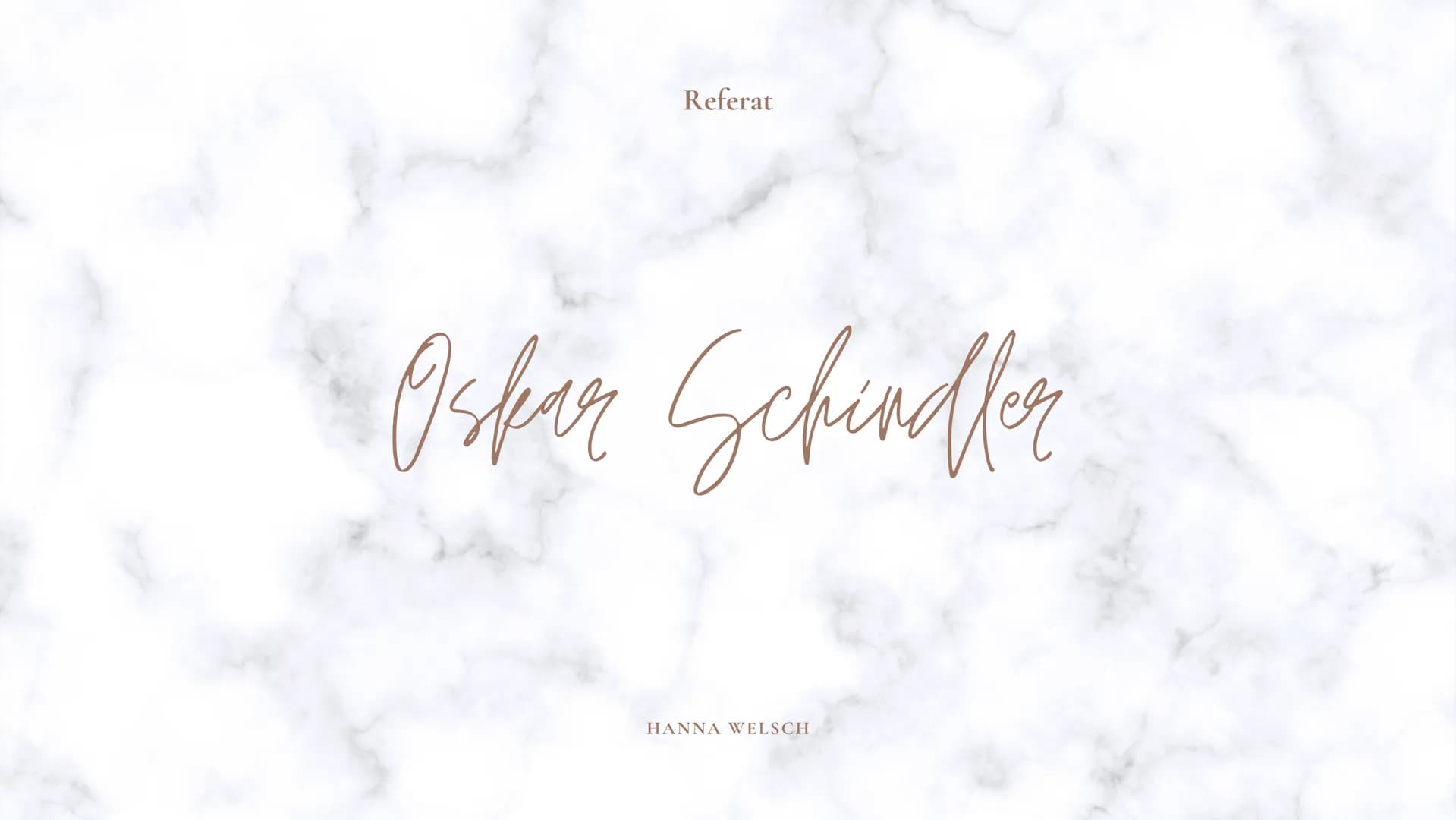 Referat
Oskar Schindler
HANNA WELSCH PERSÖNLICHE
DATEN
*28.4.1908 in Tschechien
+9.10.1974 in Hildesheim
Ehefrau: Emilie Schindler (Verh. 19