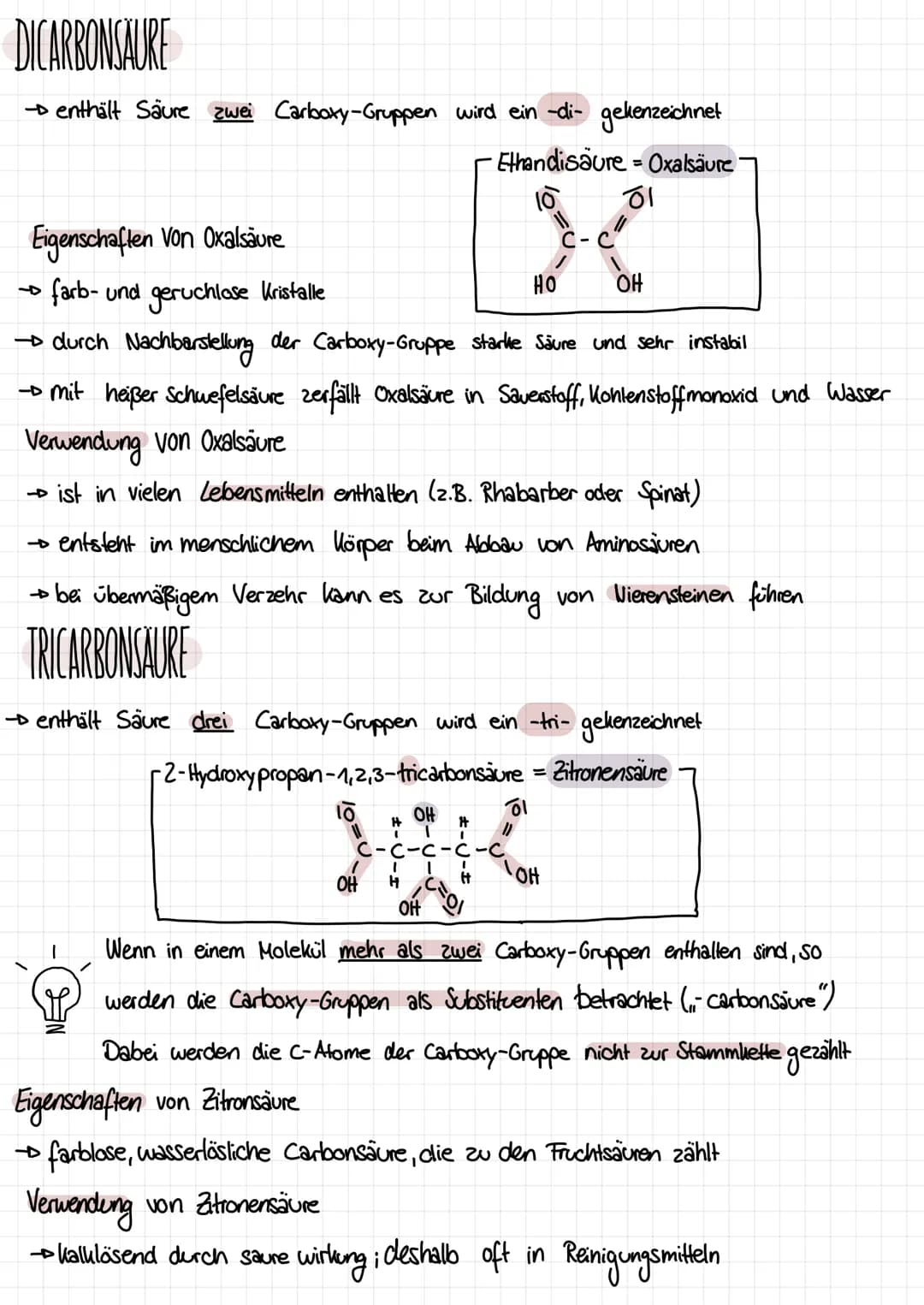 Q1.3 ALKANSÄUREN UND IHRE DERIVATE
CARBONSAURE
→ die funktionelle Gruppe der Cartoonsäuren/Alkansäuren ist clie Carboxy-Gruppe
→ Carboxy-Gru
