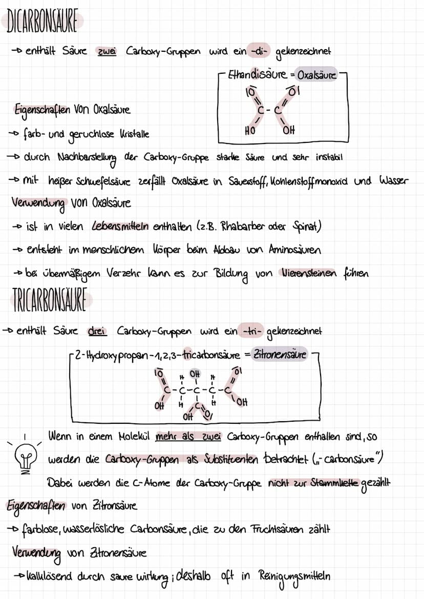 Q1.3 ALKANSÄUREN UND IHRE DERIVATE
CARBONSAURE
→ die funktionelle Gruppe der Cartoonsäuren/Alkansäuren ist clie Carboxy-Gruppe
→ Carboxy-Gru