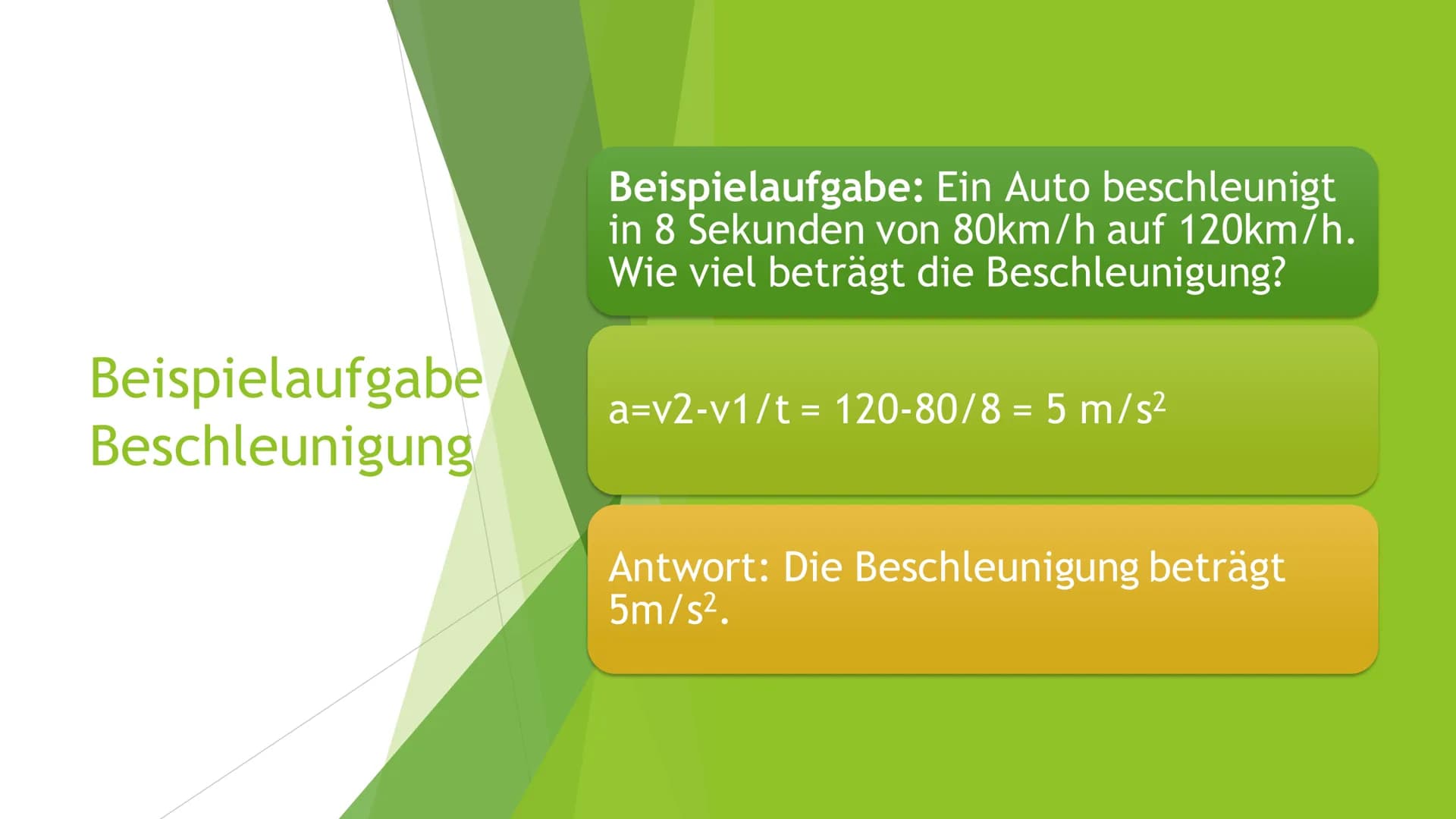 1. Gradlinige Bewegung
2. Gleichförmige Bewegung
3. Beschleunigung
4. Gleichförmige Beschleunigung
5. Freier Fall
6. Superpositionsprinzip
7