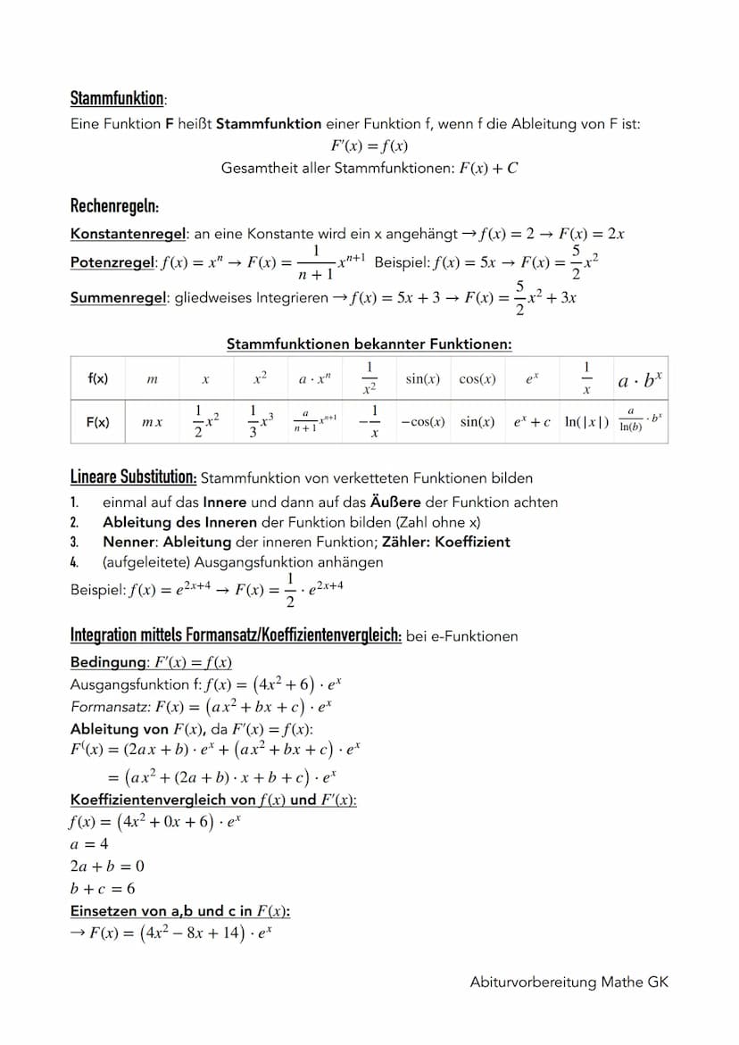 Analysis II
Q1.1 Einführung in die Integralrechnung
Bedeutung des Integrals als Bestandsgröße und orientierten Flächeninhalt
Orientierte Flä