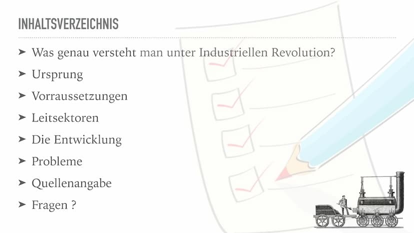 INDUSTRIELLE REVOLUTION
PowerPoint Präsentation von Tammy INHALTSVERZEICHNIS
Was genau versteht man unter Industriellen Revolution?
➤ Urspru
