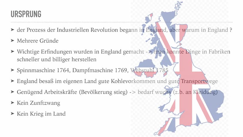 INDUSTRIELLE REVOLUTION
PowerPoint Präsentation von Tammy INHALTSVERZEICHNIS
Was genau versteht man unter Industriellen Revolution?
➤ Urspru