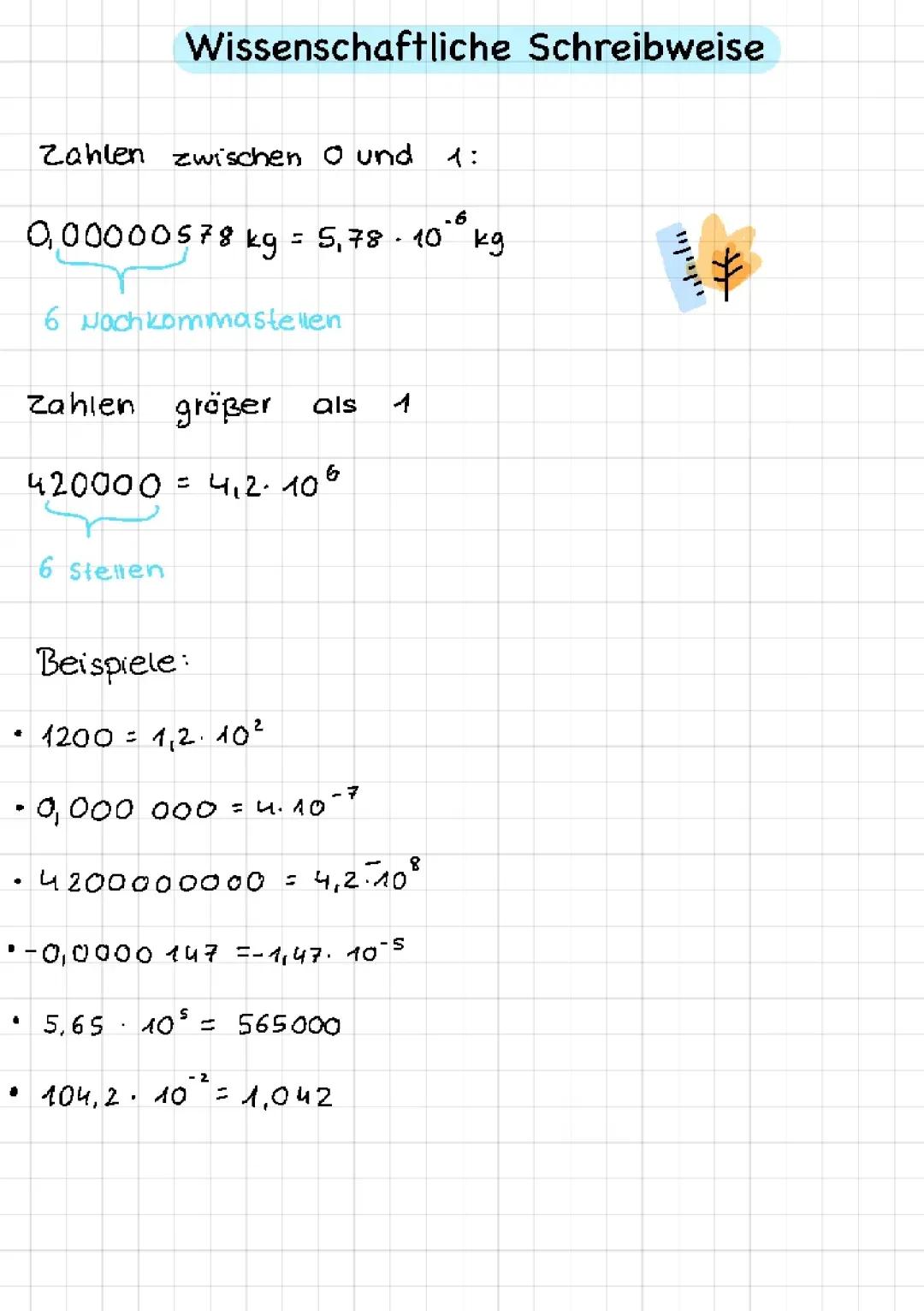 Die Wissenschaftliche Schreibweise 