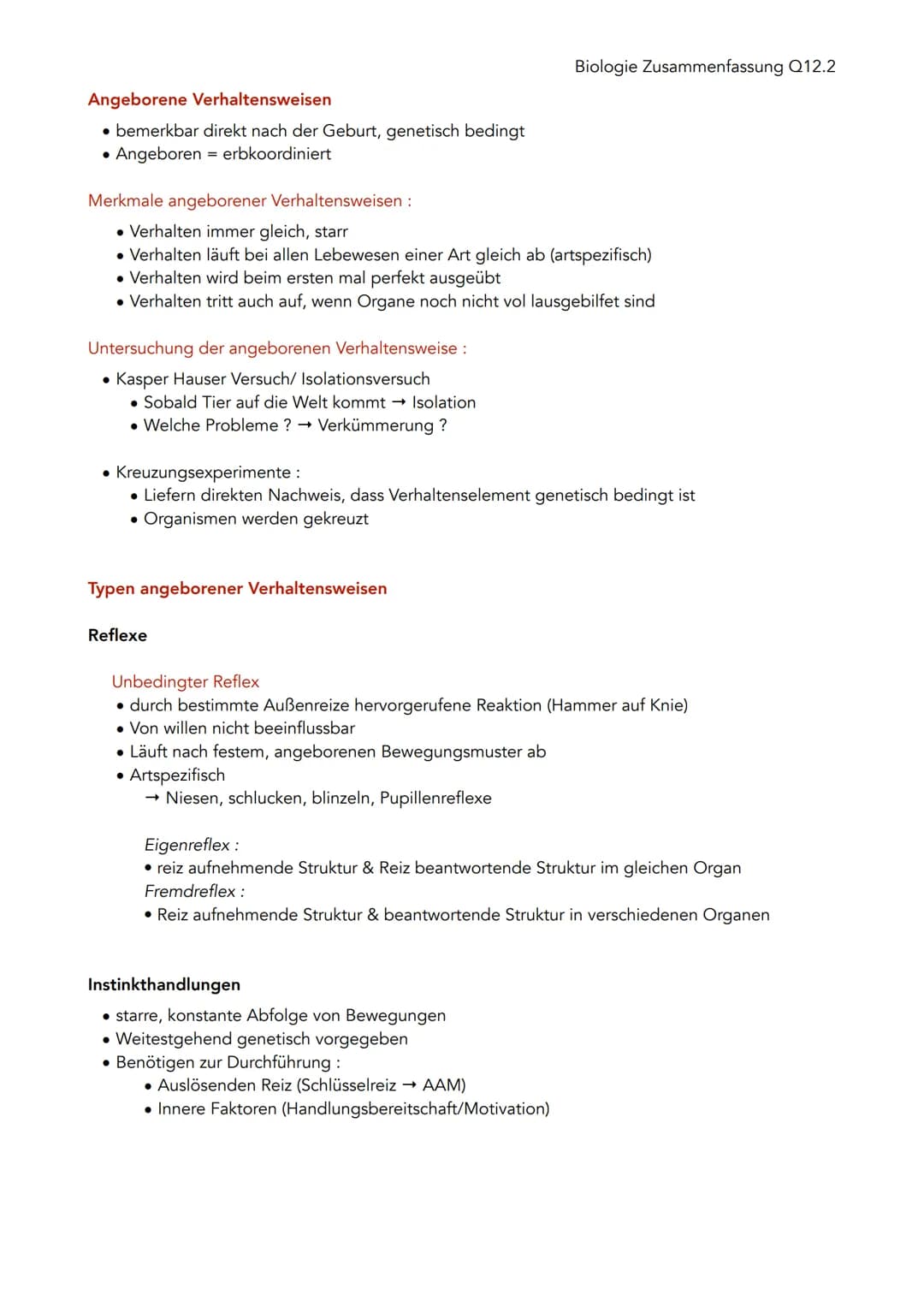 Verhaltensbiologie
Untersuchung von Verhalten
• Alle beobachtbaren Bewegungen, Körperstellungen und Lautäußerungen eines Menschen/
Tieres, d