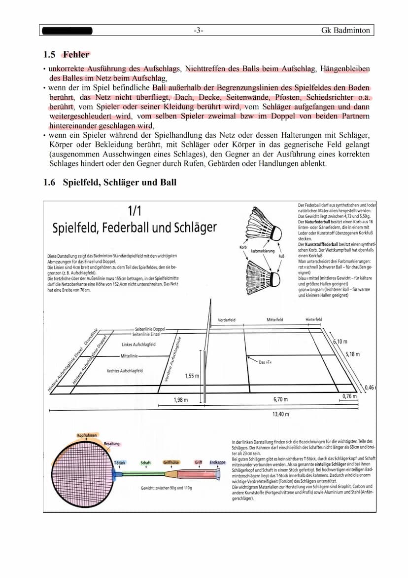 INHALTSVERZEICHNIS:
1 Die Badminton - Regeln.
1.1 Spielbeginn.
1.2 Rallypoint-Zählweise
1.3 Rallypoint-Zählweise.
1.4 Aufschlag.
1.5
Fehler
