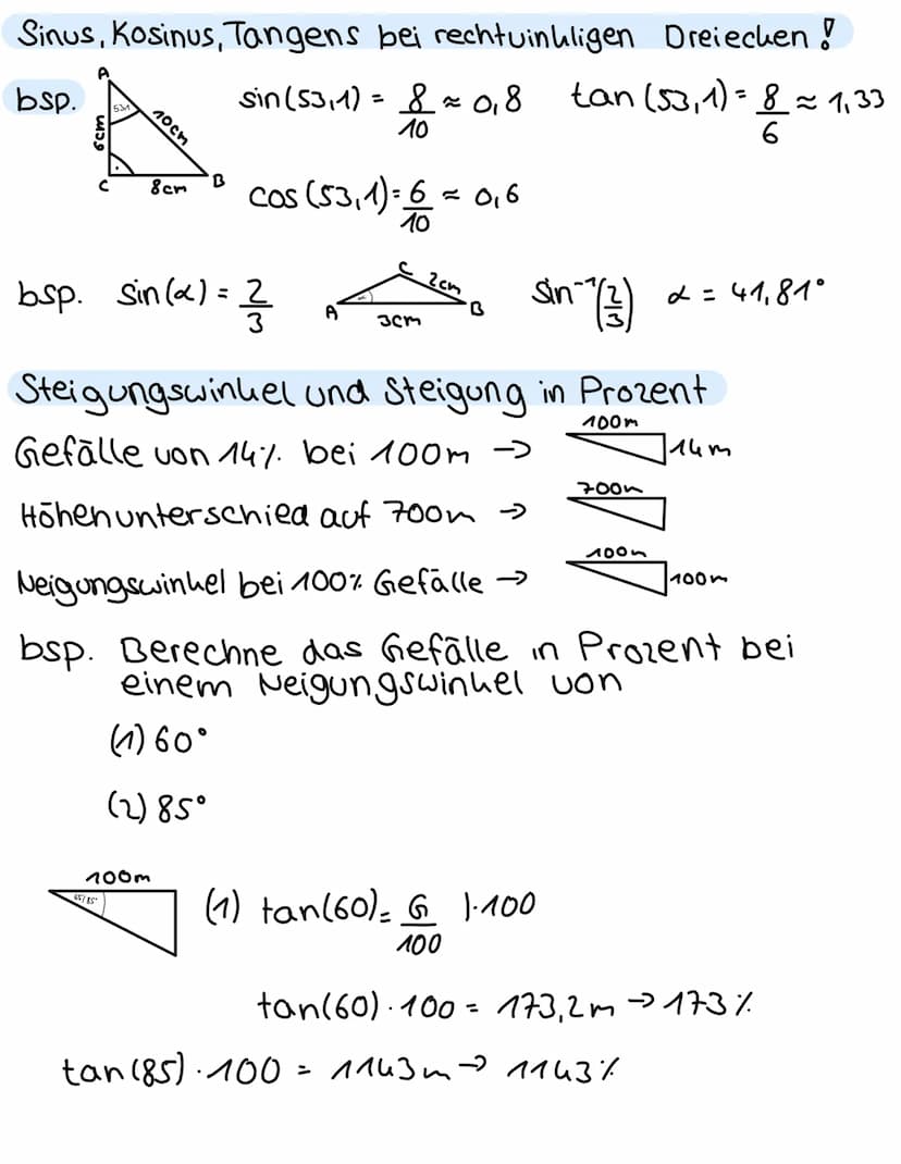 Trigonometrie Formelsammlung
rechtwinkliges Dreieck
A
b
Sinus G
H
COS
D9 ID
A
tan G
a
B
von d
Beschriftung allgemein
d
Sin
G
H
I DE
Satz des