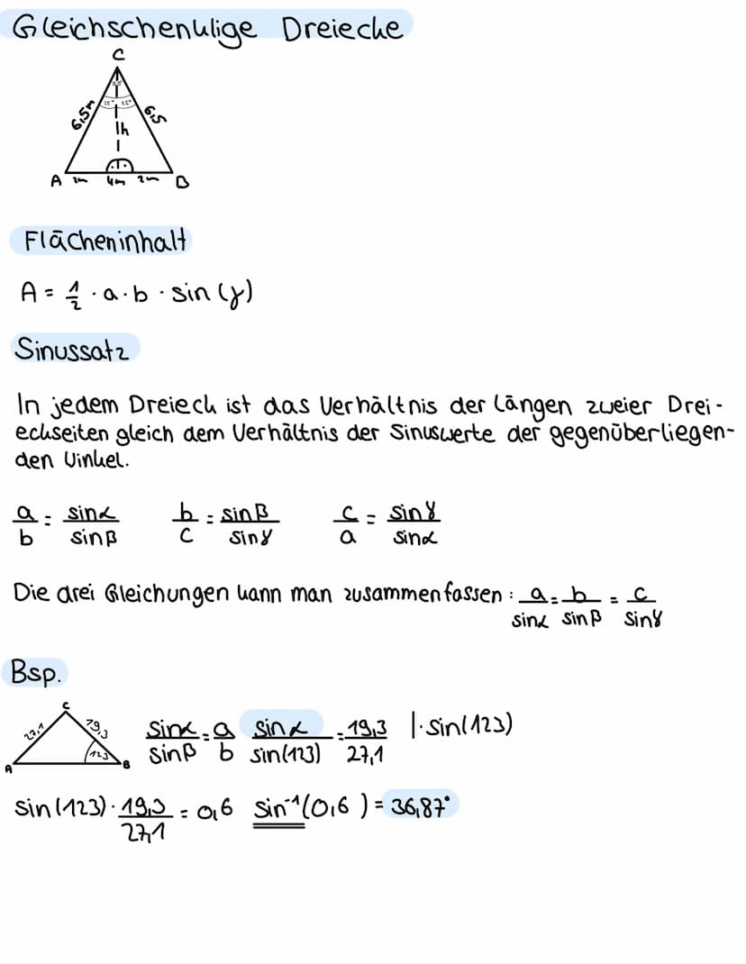 Trigonometrie Formelsammlung
rechtwinkliges Dreieck
A
b
Sinus G
H
COS
D9 ID
A
tan G
a
B
von d
Beschriftung allgemein
d
Sin
G
H
I DE
Satz des