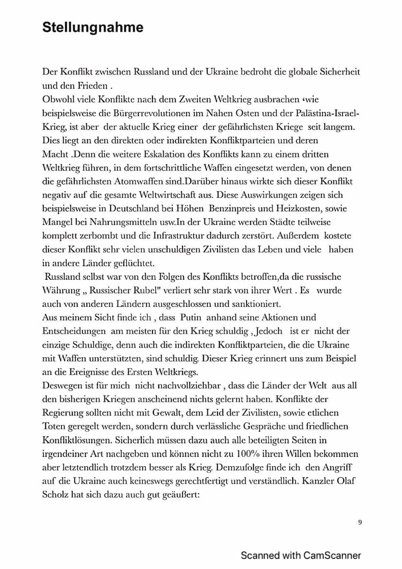 Russland - Ukraine Konflikt
Konfliktanalyse
1
Scanned with CamScanner 1. Einleitung
Inhaltsverzeichnis
2. Historische Hintergrund
3. Aktuell