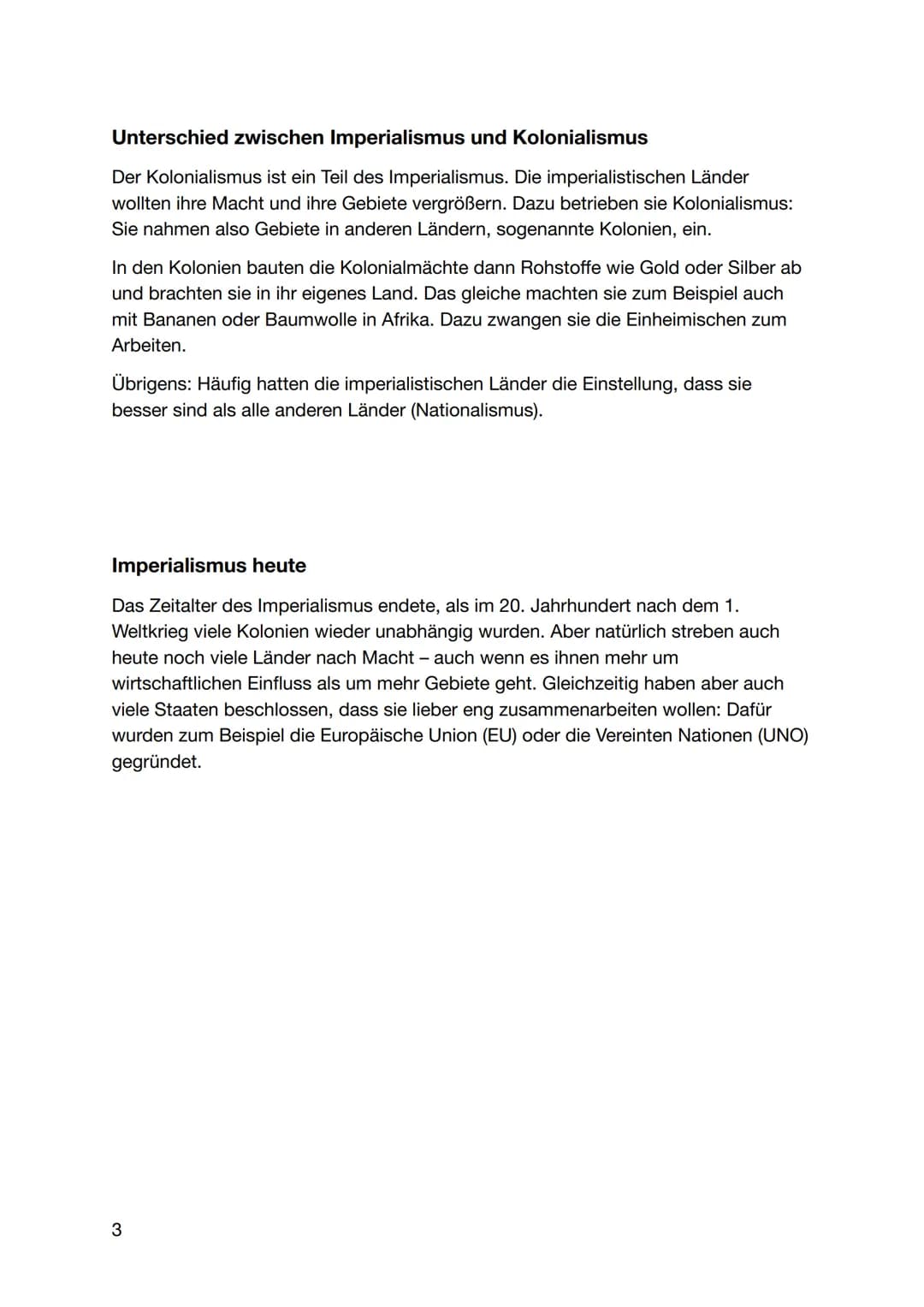 Geschichte Zusammenfassung
Thema: Imperialismus
Inhalte:
Imperialismus Erklärung
Unterschied zwischen Imperialismus und Kolonialismus
Imperi