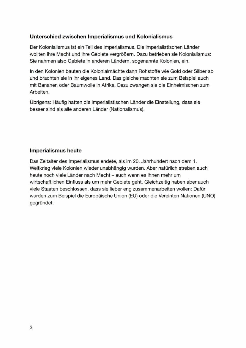 Geschichte Zusammenfassung
Thema: Imperialismus
Inhalte:
Imperialismus Erklärung
Unterschied zwischen Imperialismus und Kolonialismus
Imperi