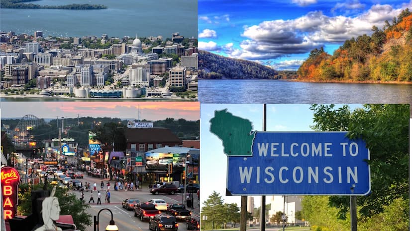 WISCONSIN INHALT:
●
●
Wisconsin
Geography
Attractions
What Wisconsin is known for
Famous sports teams
Pictures WISCONSIN
●
Is a state in the