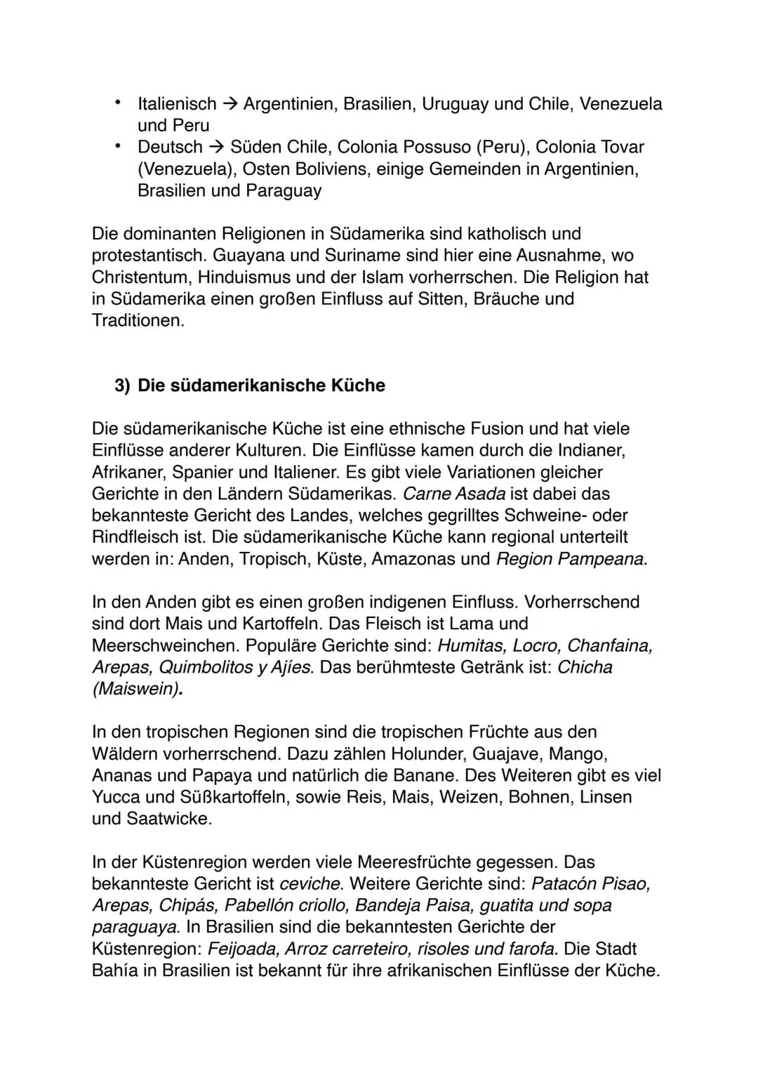 VERSCHIEDENE KULTUREN
Südamerika Verschiedene Kulturen Südamerikas
1) Entwicklung der Kultur
Es gibt viele kulturelle Gemeinsamkeiten aller 