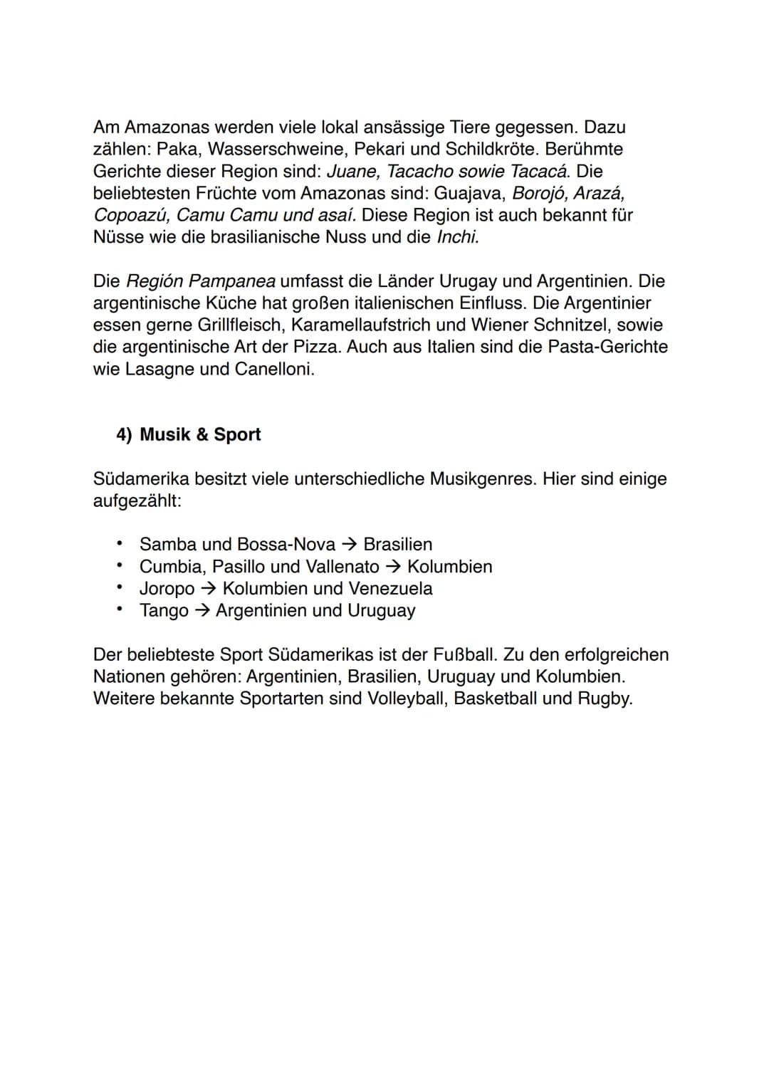 VERSCHIEDENE KULTUREN
Südamerika Verschiedene Kulturen Südamerikas
1) Entwicklung der Kultur
Es gibt viele kulturelle Gemeinsamkeiten aller 