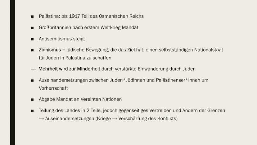LOI  DER NAHOSTKONFLIKT
Israel - Palästina Konflikt Gliederung
■
Allgemeines
Wer ist beteiligt?
Was wollen sie?
Verlauf
Geschichtlicher Hint
