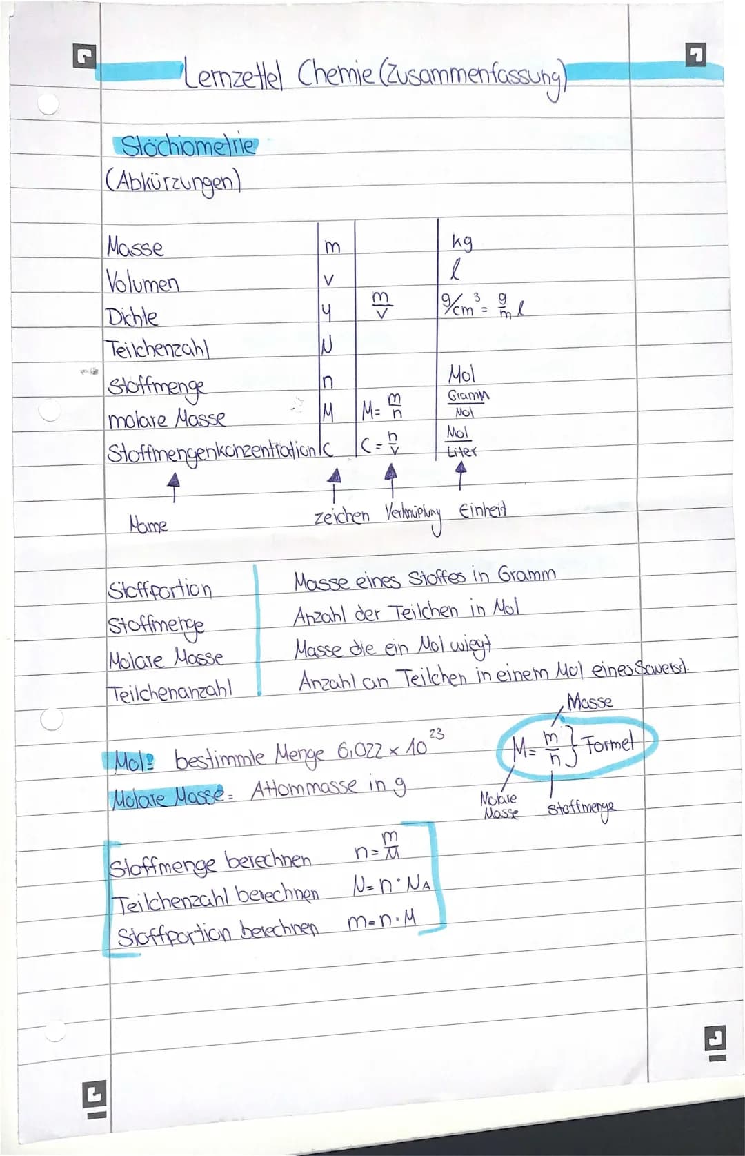 Stöchiometrie 