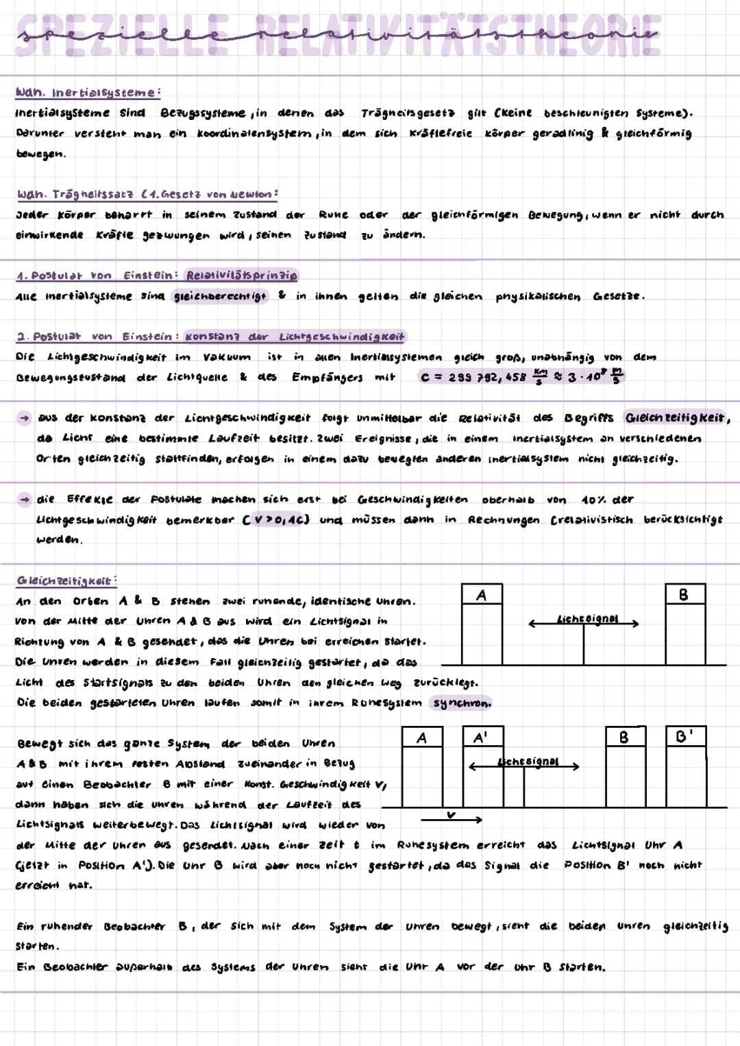 Spezielle Relativitätstheorie