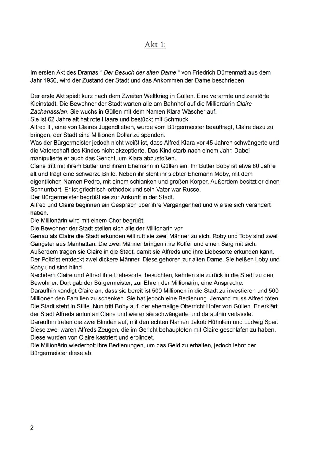 Inhaltsverzeichnis
Lesetagebuch
Der Besuch der alten Dame
0
Dürrenmatt
Der Besuch
der alten Dame
Tragische Komödie
Vorüberlegungen zum Thema