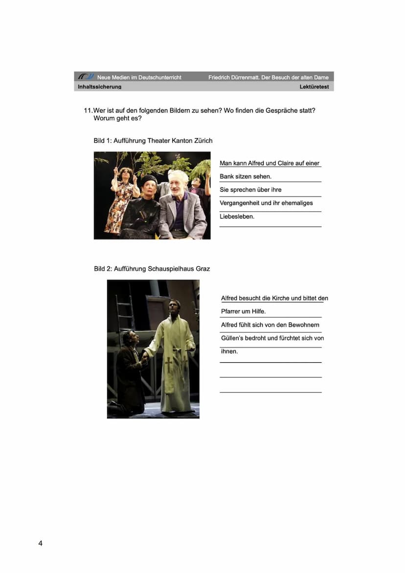 Inhaltsverzeichnis
Lesetagebuch
Der Besuch der alten Dame
0
Dürrenmatt
Der Besuch
der alten Dame
Tragische Komödie
Vorüberlegungen zum Thema