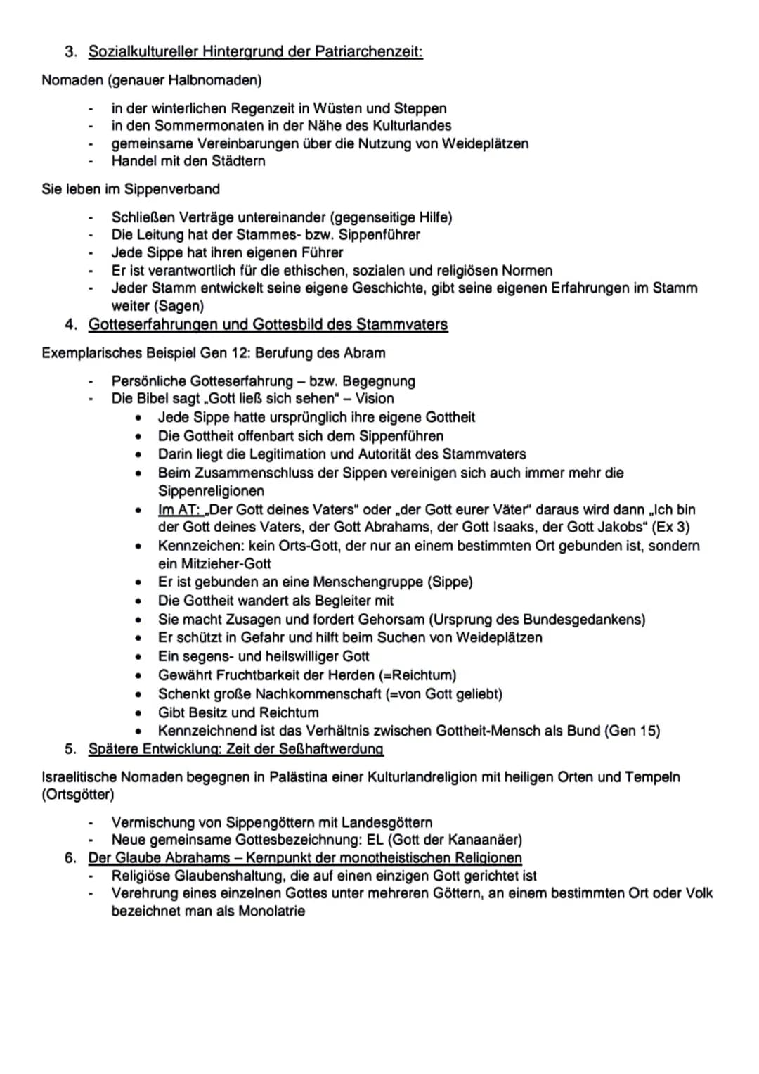 3. Sozialkultureller Hintergrund der Patriarchenzeit:
Nomaden (genauer Halbnomaden)
-
-
Sie leben im Sippenverband
.
in der winterlichen Reg