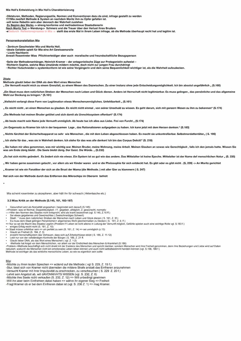 Mia Holl's Charakterisierung - Corpus Delicti
Mia
Methode, die zum Ziel hat, allen Bürgern ein gesundes und langes Leben zu ermöglichen. Let