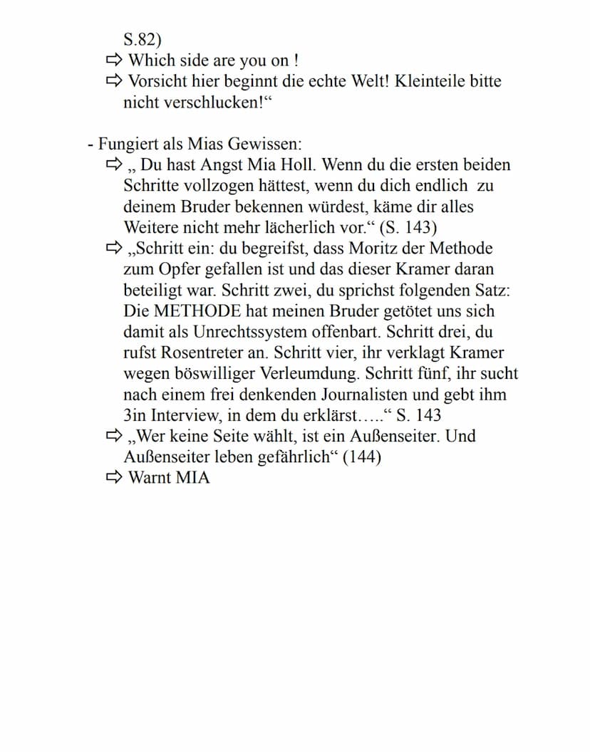Mia Holl's Charakterisierung - Corpus Delicti
Mia
Methode, die zum Ziel hat, allen Bürgern ein gesundes und langes Leben zu ermöglichen. Let