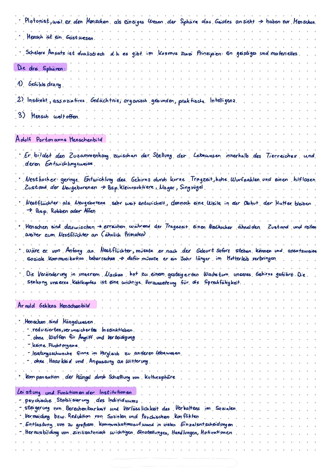 Anthropologie
Die Philosophische Anthropologie dreht sich um eine zentrale Frage: Was ist der Mensch?" Bei ihr
geht es vor allem um den Vers