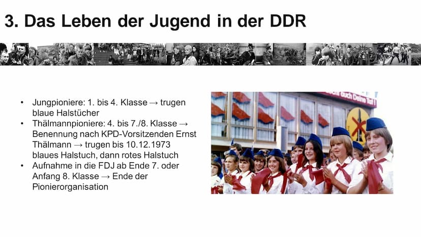 GGK GFS
Jugend in Ost und West
s-o-m-n-i-u-m
04. Juli 2018 Gliederung
1. Deutsche Demokratische Republik (DDR)
2. Bundesrepublik Deutschland