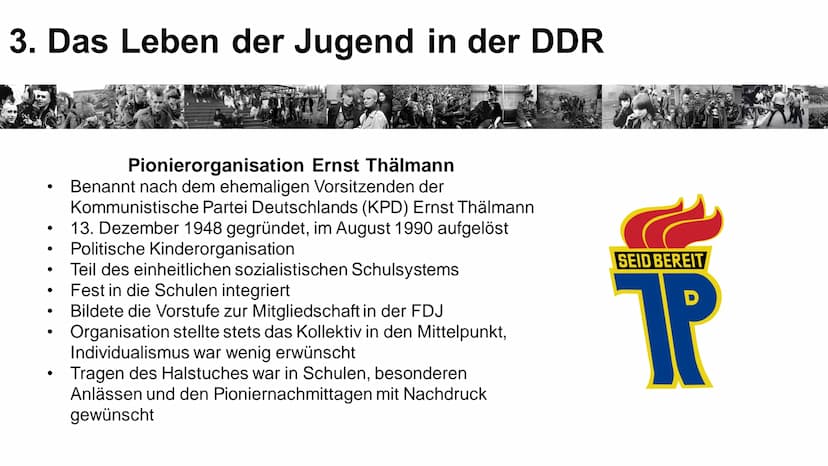 GGK GFS
Jugend in Ost und West
s-o-m-n-i-u-m
04. Juli 2018 Gliederung
1. Deutsche Demokratische Republik (DDR)
2. Bundesrepublik Deutschland