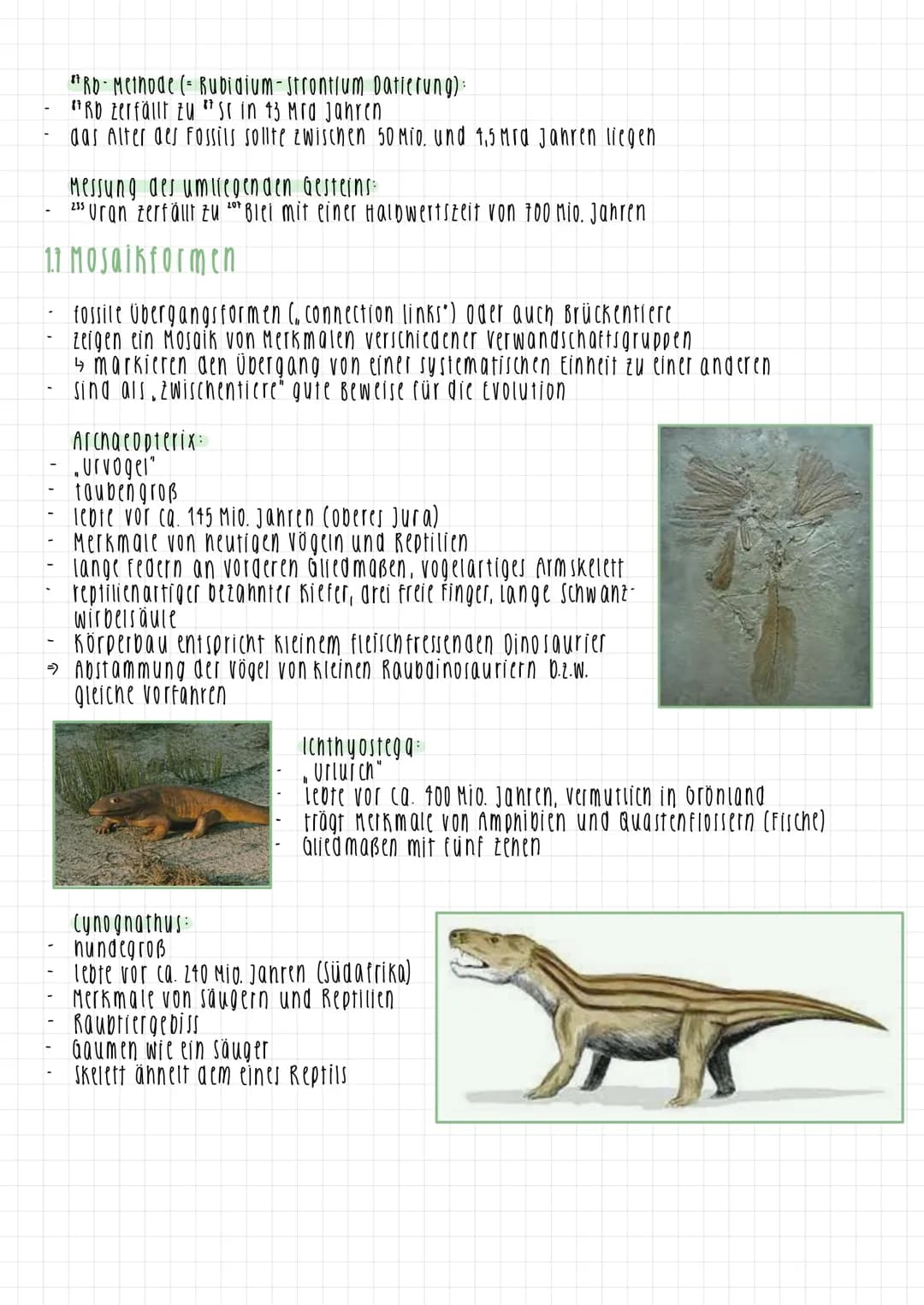 Evolution
zraldontologic
1.1 Definitionen
Fossilien: Reste/Spuren von Lebewesen aus der Erdgeschichte, (min. 10000 Jahre alt)
Paläontologie: