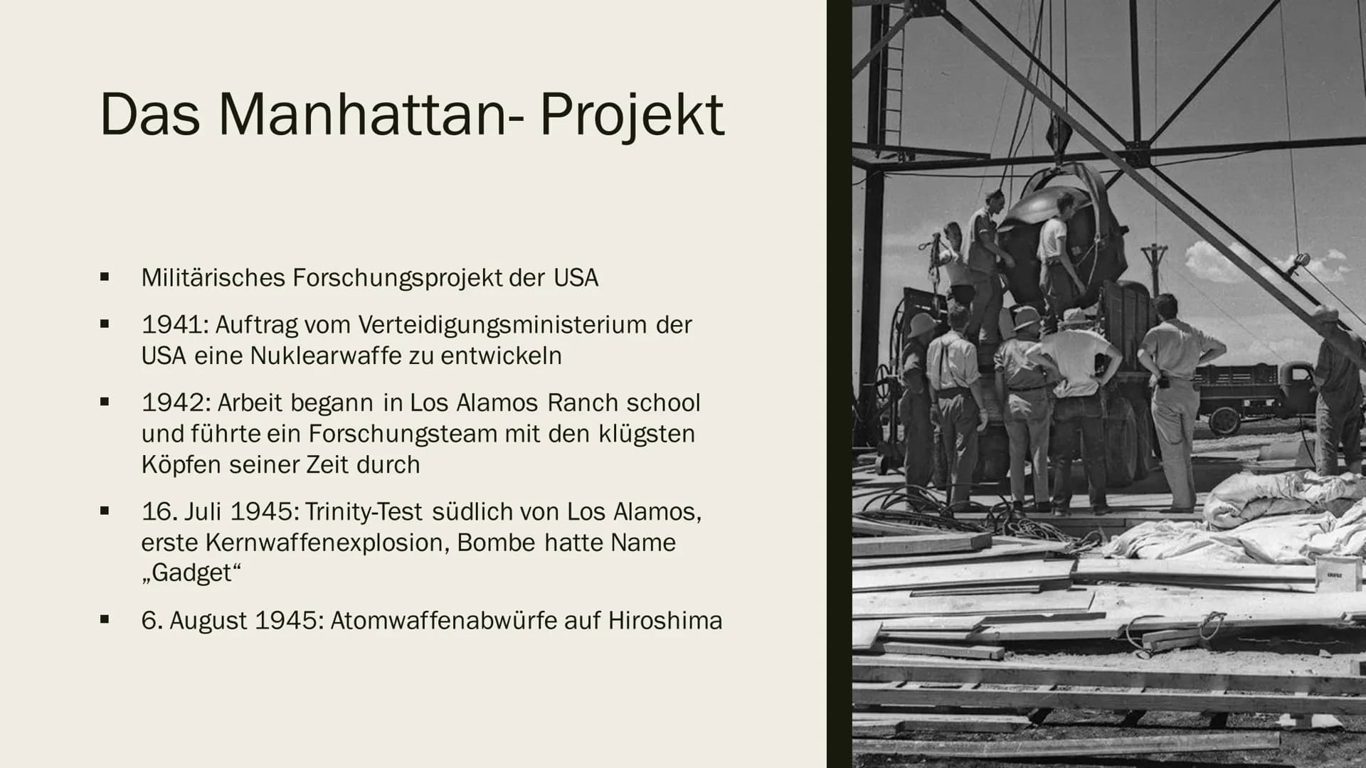 ARTEN UND AUFBAU VON
KERNWAFFEN - ATOMBOMBE
Referat von Emely-Sofie Bartl
H Gliederung
■
■
I Aufbau und Funktionsweise einer Atombombe
Zerst