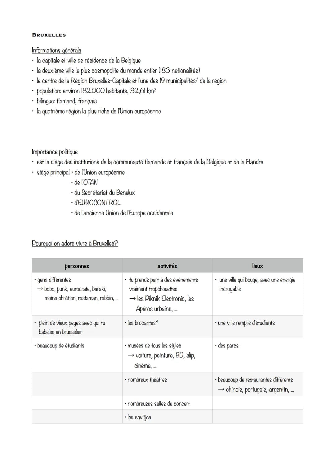 LES RÉGIONS
• est un État fédéral
• se compose de trois communautés: la Communauté flamande
• la Communauté française
• la Communauté german