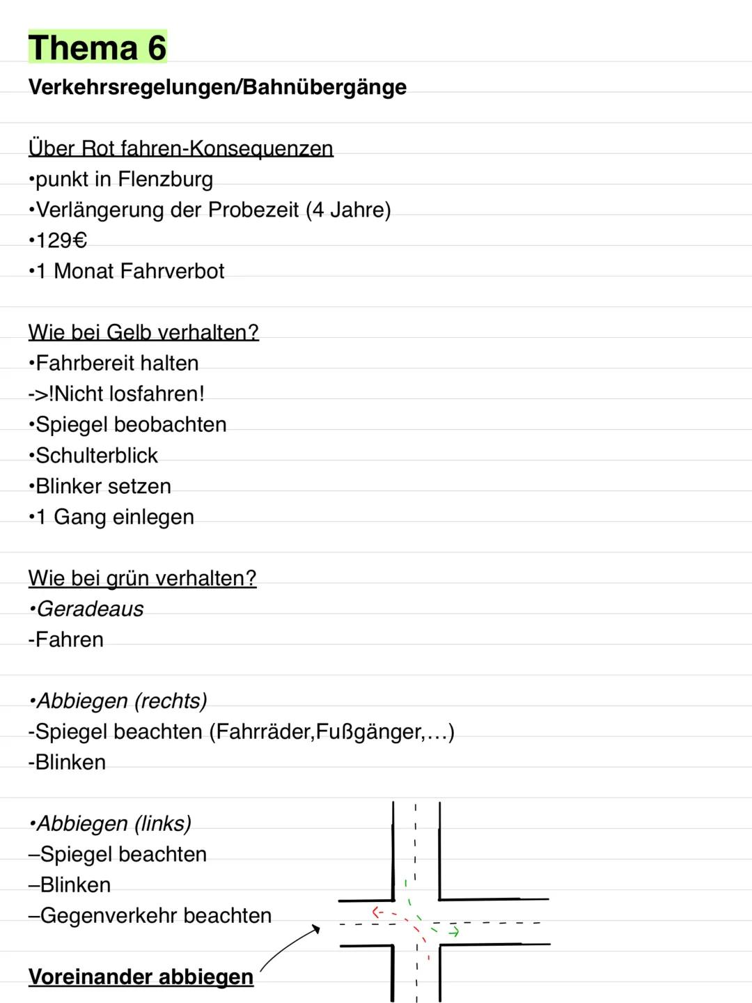 Fahrschule Thema 6