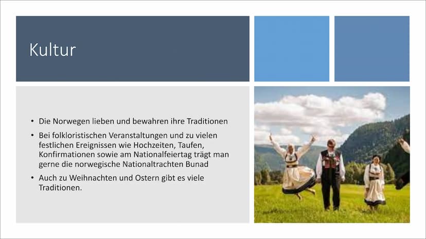 Norwegen Gliederung
●
●
●
●
Kultur
• Politik & Wirtschaft & Infrastruktur
Tourismus
●
●
Allgemeine Fakten
Geographisch & Klima
Bevölkerung
G