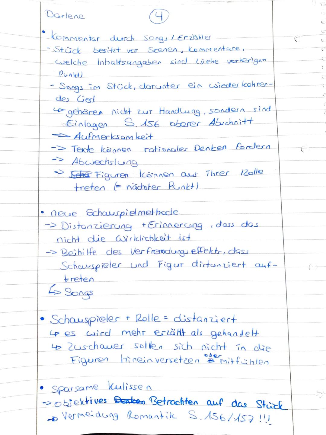 Darlene

Ver fremdungseffekte in Mutter Courage

- Handlung in zeitlicher / Örtlicher Distanz
- Handlungen laufen lange vor aktuellen Zeit a