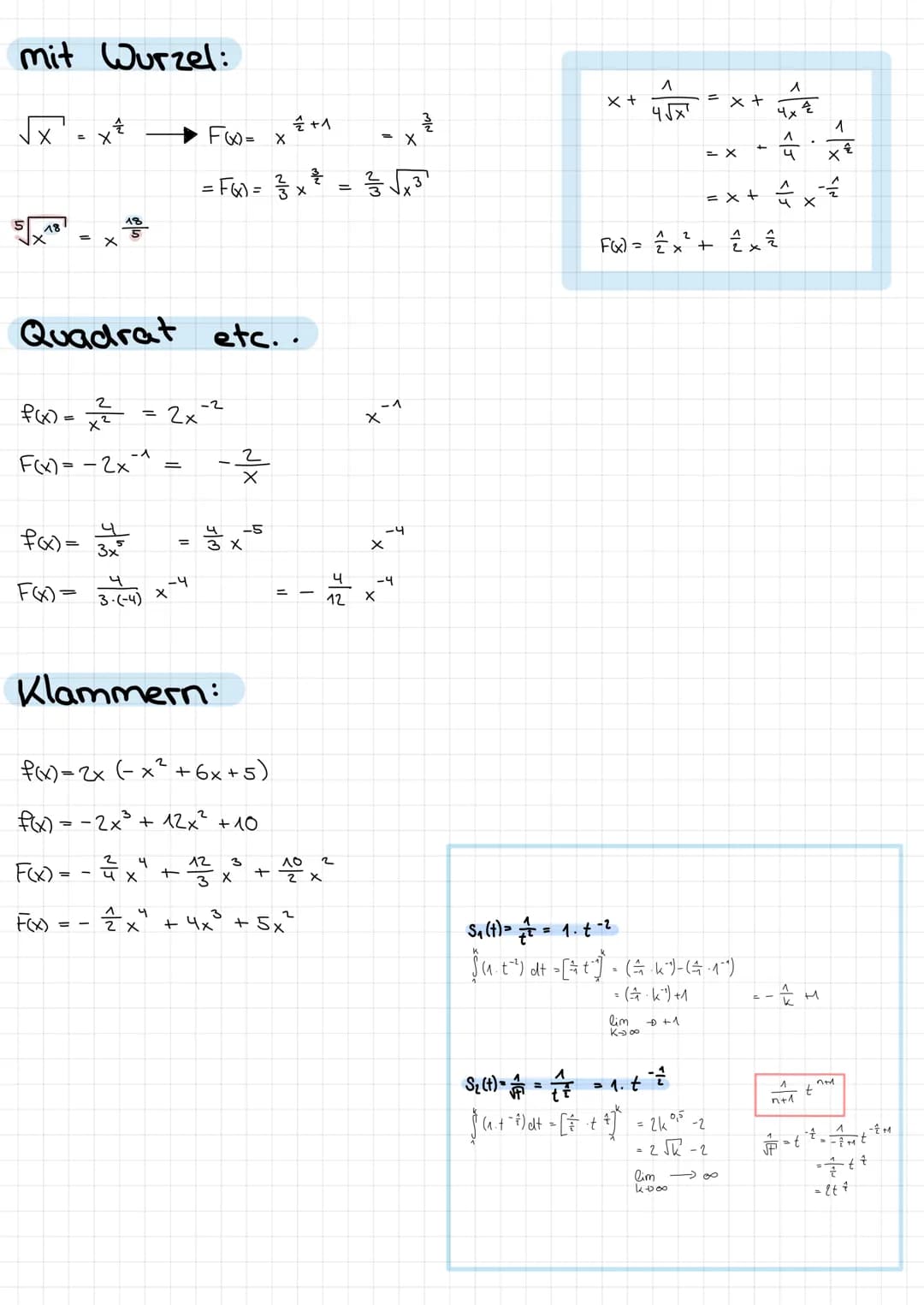 Stamrifunktion
zu f(x), wenn gilt,
F(x) ist Stammfunktion
F'(x) = f(x)
Abgleitet
alla
F(x) = ²/² x² + x
f(x)
beck)
Eine Stamfunktion
F(x) is