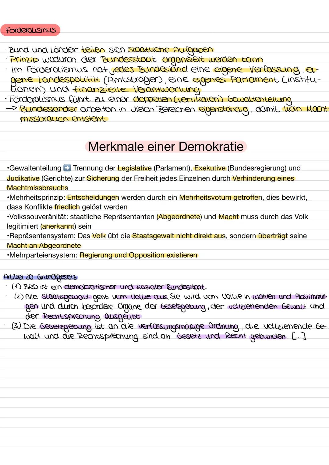 WISSEN
Grundgesetz
• Bezeichnung für die Verfassung der Bundesrepublik Deutschland
• wurde am 23. Mai 1949 verkündet; galt zunächst nur für 