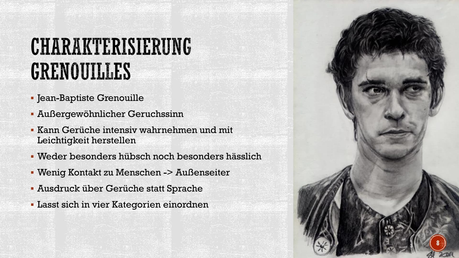 S
DAS PARFUM
Die Geschichte eines Mörders
Von Patrick Süskind
Sophie Huynh, Deutsch GK Q4
255
TERAPE GLIEDERUNG
▪ Biografie
I
I
Handlung
Sei