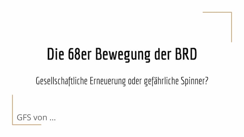 7. Februar 2019
..., K2
Geschichte
Herr ...
1. Was ist die 68er Bewegung?
Deutsche Studentenbewegung Ende der 60er Jahre → Wortführer: Rudi 