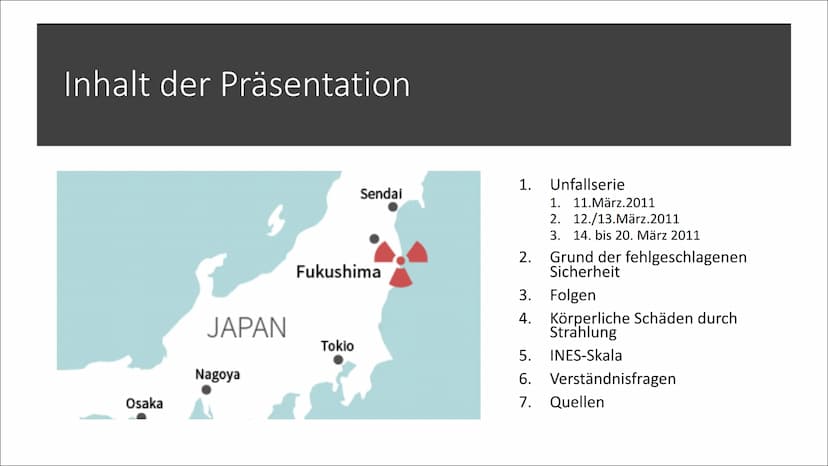 Die Nuklearkatastrophe von
Fukushima und die Sicherheit eines
Kraftwerkes
Maria Parotsidi und Johanna Ritter Inhalt der Präsentation
Osaka
J