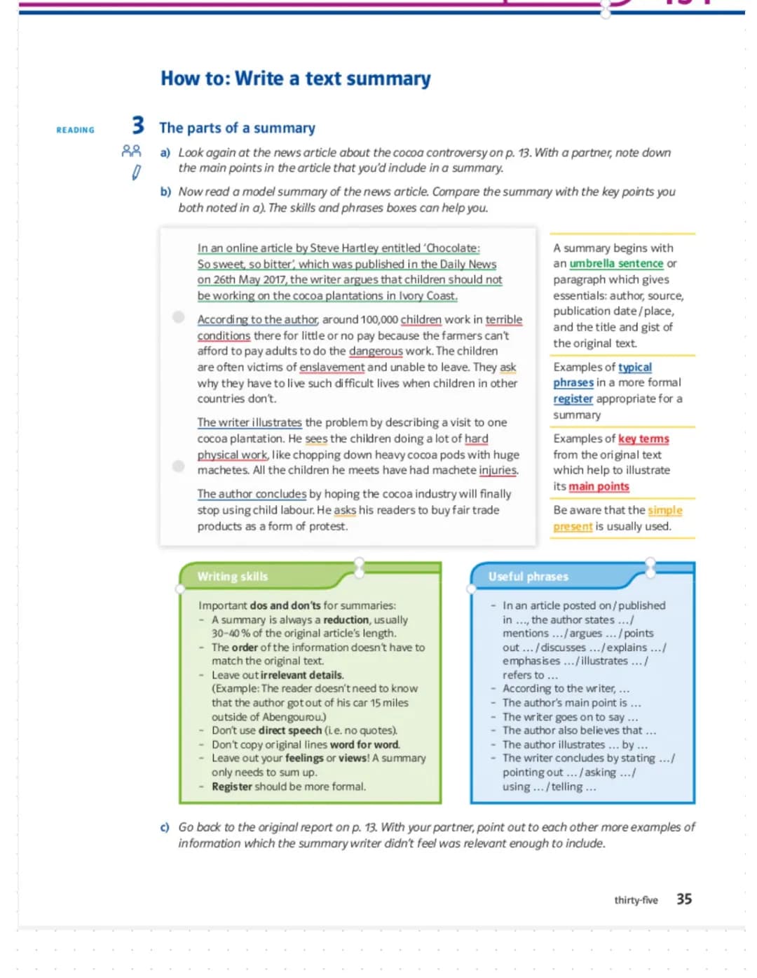 Lernizettel Englisch 12.10.22
How to write a summary:
ca 1/3 des Original texts
•simple present
• keine direkte Rede/Zitate
keine eigene Mei