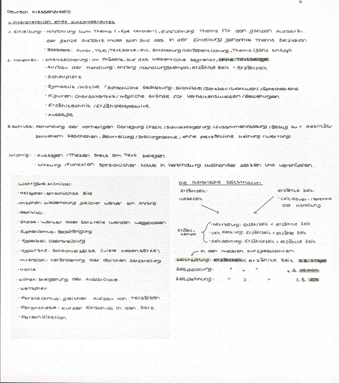 Interpretation Kurzprosa Theorie